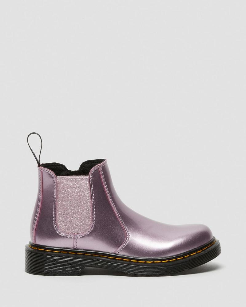 Botines Chelsea Dr Martens Junior 2976 Metallic Niños Rosas | MX 153HAP